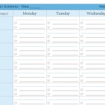 blank planner page (blue) image