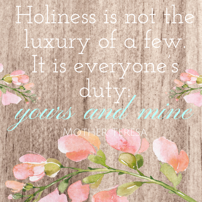 Holiness is not the luxury of a few. It is everyone’s duty-