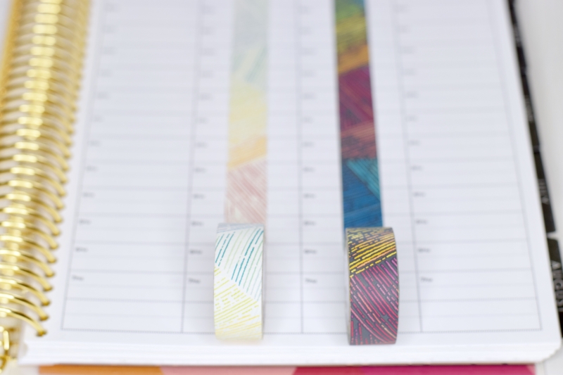 Erin Condren Washi Tape 4-Pack - Colorblends - Decorative and Stylish Adhesive Tape for Organizing Notebooks and Highlighting Important tasks. Four