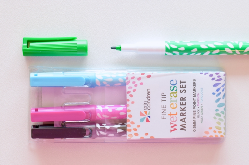  Erin Condren Fine Tip Wet Erase Markers Set of 4