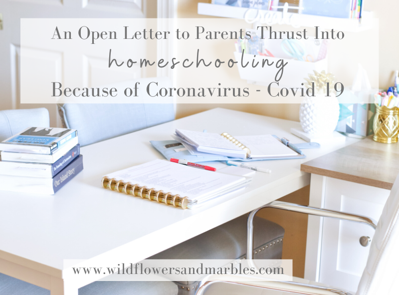An Open Letter to Parents Thrust Into Homeschooling Because of Coronavirus/Covid 19