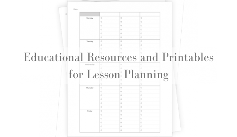 Educational Resources and Printables for Lesson Planning