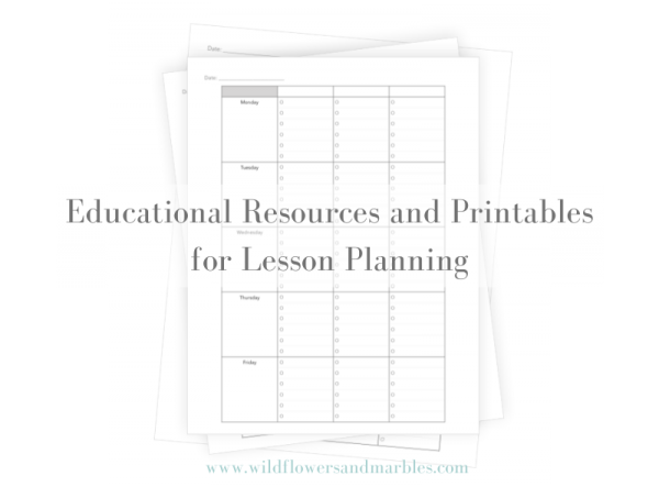 Educational Resources and Printables for Lesson Planning